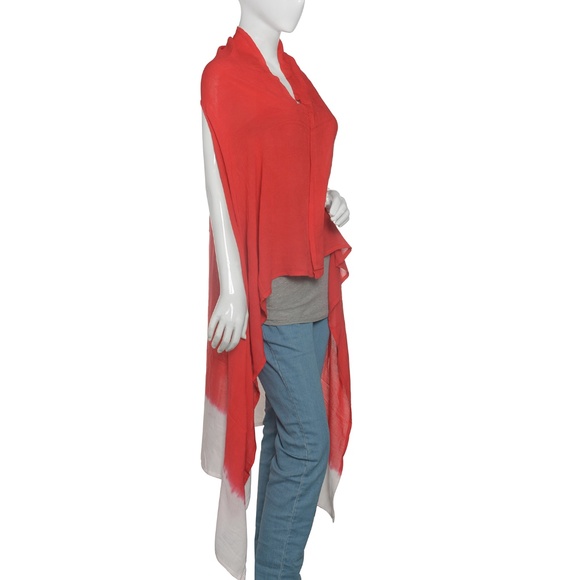 Red Tie & Dye Shrug 100% Viscose) - Picture 3 of 4